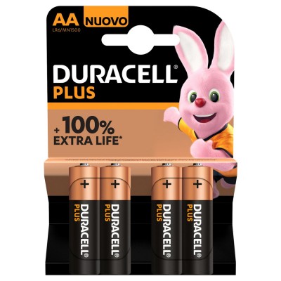 PILE STILO DURACELL PLUS AA 4PZ