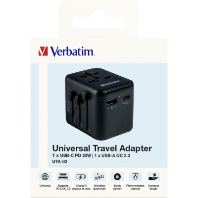 ADATT. DA VIAGGIO UTA-02 USB/USB-C 49544