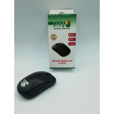 MOUSE WIRELESS TAKEFIVE 3TASTI BK 1000DP MOUSE WIRELESS TAKEFIVE 3TASTI BK 1000DP